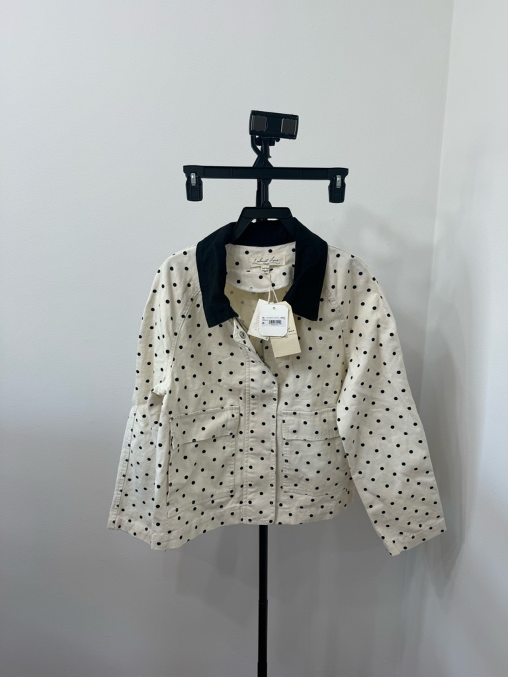 Altar'd State Cream and Black Polka Dot Jacket - Picture 5 of 7